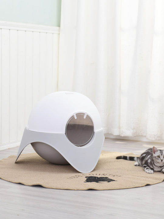 ZEZE Space Capsule Cat Litter Box